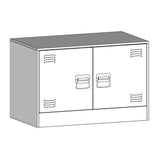 TV Cabinets 2pcs Black 67x39x44 cm Steel - Extra Image