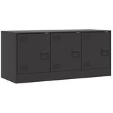 TV Cabinet Black 99x39x44 cm Steel - Front View