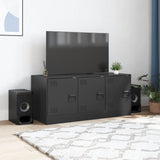 TV Cabinet Black 99x39x44 cm Steel - Side View