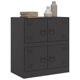 Sideboard Black 67x39x73 cm Steel - 45-Degree Angle
