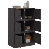 Sideboard Black 67x39x107 cm Steel - Top-Down View