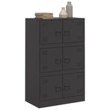 Sideboard Black 67x39x107 cm Steel - 45-Degree Angle