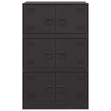Sideboard Black 67x39x107 cm Steel