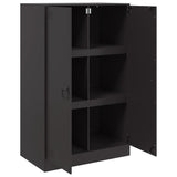 Sideboard Black 67x39x107 cm Steel - Close-Up Angle