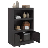 Sideboard Black 67x39x107 cm Steel - Top-Down View