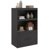 Sideboard Black 67x39x107 cm Steel - 45-Degree Angle