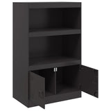 Sideboard Black 67x39x107 cm Steel - Close-Up Angle