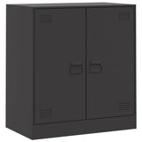Sideboard Black 67x39x73 cm Steel - Front View