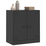 Sideboard Black 67x39x73 cm Steel - 45-Degree Angle