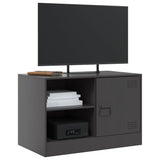 TV Cabinets 2 pcs Black 67x39x44 cm Steel - Side View