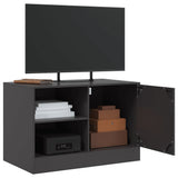 TV Cabinets 2 pcs Black 67x39x44 cm Steel - Top-Down View