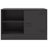 TV Cabinets 2 pcs Black 67x39x44 cm Steel - 45-Degree Angle
