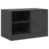 TV Cabinets 2 pcs Black 67x39x44 cm Steel