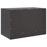 TV Cabinets 2 pcs Black 67x39x44 cm Steel - Extra Image