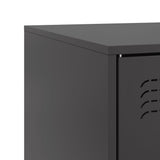 TV Cabinets 2 pcs Black 67x39x44 cm Steel - Extra Image