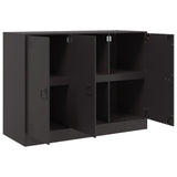 Sideboard Black 99x39x73 cm Steel - Close-Up Angle