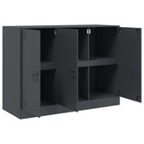 Sideboard Anthracite 99x39x73 cm Steel - Close-Up Angle