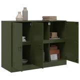Sideboard Olive Green 99x39x73 cm Steel - 45-Degree Angle
