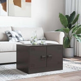 Coffee Table Black 67x50x44 cm Steel - Side View