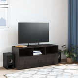 TV Cabinet Black 99x39x44 cm Steel - Side View