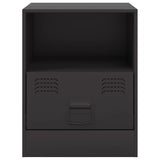 Bedside Cabinets 2pcs Black 34.5x39x44 cm Steel - 45-Degree Angle