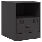 Bedside Cabinets 2pcs Black 34.5x39x44 cm Steel
