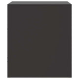 Bedside Cabinets 2pcs Black 34.5x39x44 cm Steel - Low Angle