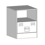 Bedside Cabinets 2pcs Black 34.5x39x44 cm Steel - Extra Image