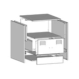 Bedside Cabinets 2pcs Black 34.5x39x44 cm Steel - Extra Image