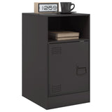 Bedside Cabinets 2 pcs Black 34.5x39x62 cm Steel