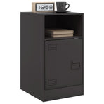 Bedside Cabinets 2 pcs Black 34.5x39x62 cm Steel