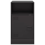 Bedside Cabinets 2 pcs Black 34.5x39x62 cm Steel