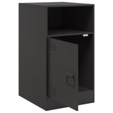 Bedside Cabinets 2 pcs Black 34.5x39x62 cm Steel - Rear View