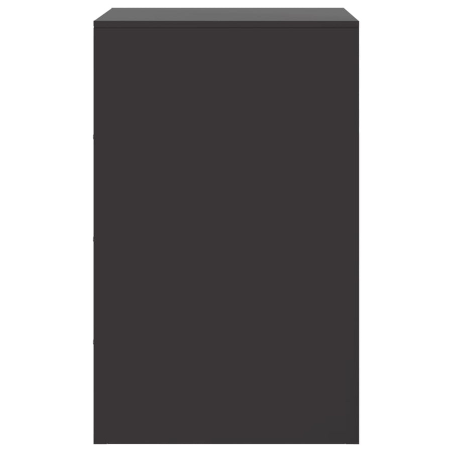 Bedside Cabinets 2 pcs Black 34.5x39x62 cm Steel