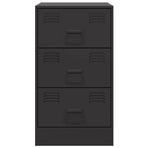 Bedside Cabinets 2pcs Black 34.5x39x62 cm Steel