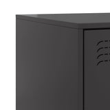 Bedside Cabinets 2pcs Black 34.5x39x62 cm Steel - Extra Image