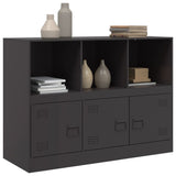 Sideboard Black 99x39x73 cm Steel - Top-Down View