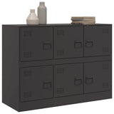 Sideboard Black 99x39x73 cm Steel - Top-Down View