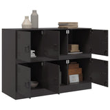 Sideboard Black 99x39x73 cm Steel - 45-Degree Angle