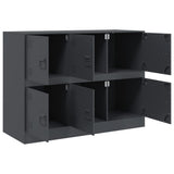 Sideboard Anthracite 99x39x73 cm Steel - Close-Up Angle