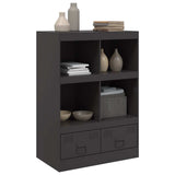 Highboard Black 67x39x95 cm Steel - Top-Down View