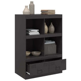 Highboard Black 67x39x95 cm Steel - 45-Degree Angle