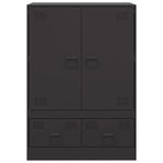 Highboard Black 67x39x95 cm Steel