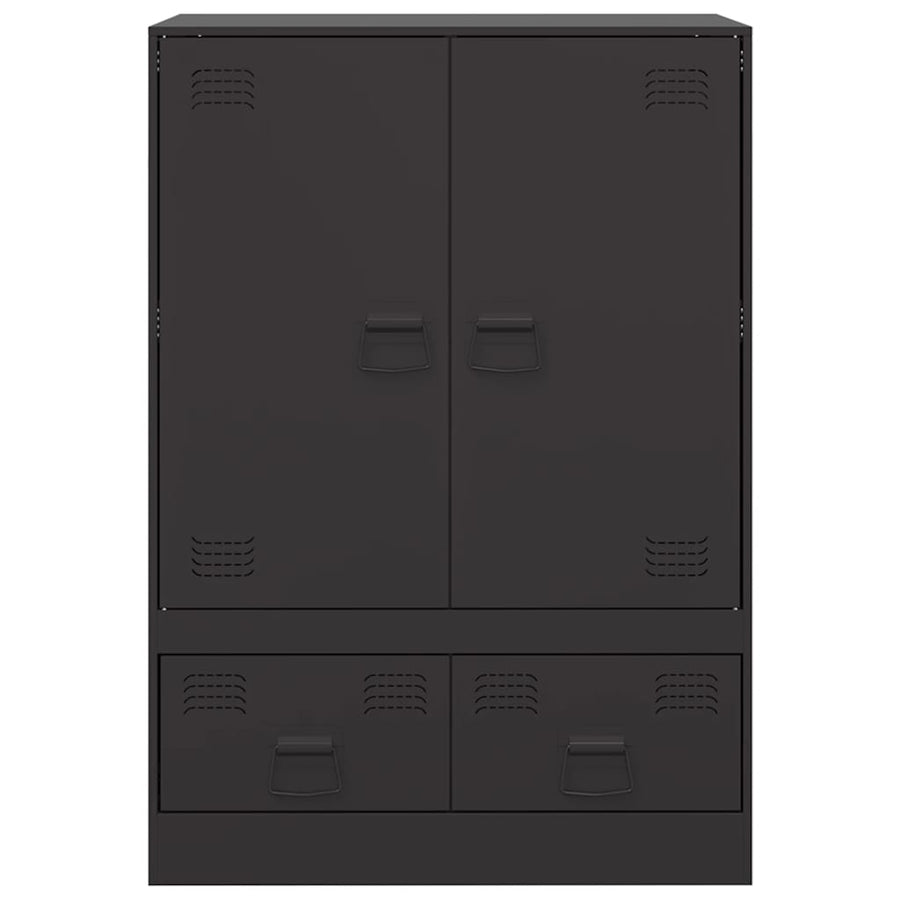 Highboard Black 67x39x95 cm Steel
