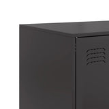 Highboard Black 67x39x95 cm Steel - Extra Image