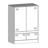 Highboard Black 67x39x95 cm Steel - Extra Image