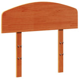Headboard Wax Brown 100 cm Solid Wood Pine - Front View