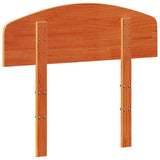 Headboard Wax Brown 100 cm Solid Wood Pine - Rear View