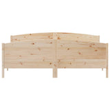 Bed Frame with Headboard 180x200 cm Solid Wood Pine