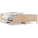 Bed Frame with Headboard 180x200 cm Solid Wood Pine
